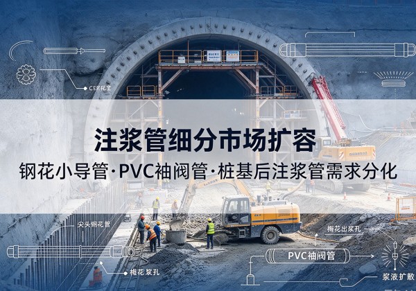 老边注浆管细分市场扩容，隧道钢花小导管、PVC 袖阀管、桩基后注浆管需求分化